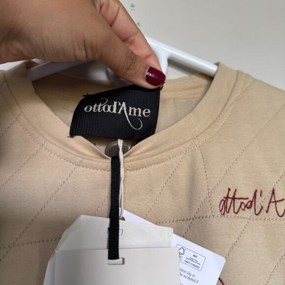 Ottod’Ame Women Quilted Sweater 8 Made In Italy Quiet Luxury Whimsical Celestial - Picture 7 of 11